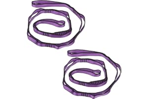 YOBEYI 2pcs Nylon Daisy Chain 6 Loop Adjustable Multipurpose Strap Rope 25kN Strong Climbing Straps 43 Inches for Yoga Swing Yoga Hammock Trapeze Ceiling Anchors Daisy Chains