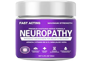 SKINMED Neuropathy Pain Relief Cream, Nerve Pain Relief Cream Maximum Strength for Feet, Hands, Legs, Muscles, Joints, Waist Includes Arnica, Vitamin B6, Aloe Vera, MSM Fast Absorption, Mild & Natural