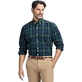 Izod Mens Long Sleeve Holiday Tartan Button Down Shirt