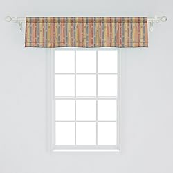 Ambesonne Bohemian Window Valance, Hippie Funky