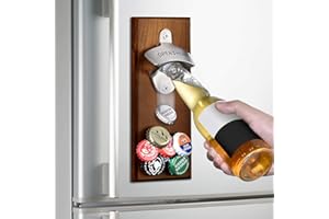 OAKSEA Gifts for Fathers Day Men Dad, Wall Mounted Magnetic Beer Bottle Opener, Anniversary Brithday Gift for Him Husband Grandpa Cool Stuff Gadgets Man Cave