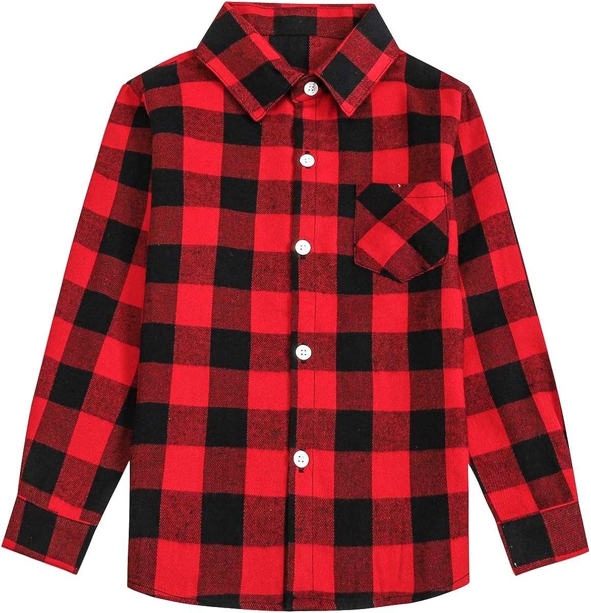 SANGTREE Girls' Women's Button Down Plaid Cotton Tops Shirt, 3 Months - US 2XL: Clothing