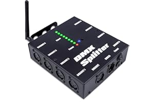 Pknight 8-Way Isolated DMX Splitter with 2.4g wireless Receiver Function