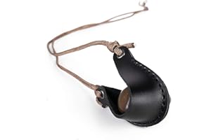 EASYANT Handmade Leather Pouch Shepherd Sling Old-Fashioned Slingshot