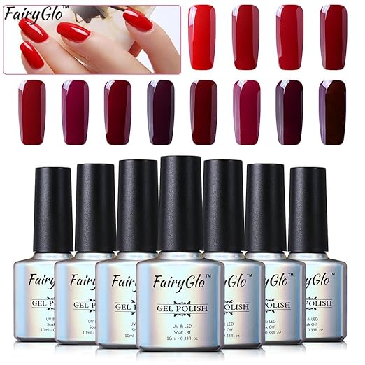 Soak Off Nagellack Uv Led Gel Gellack Von Fairyglo Nail Art Manikure 12 Farbe 10ml Kit Amazon De Beauty