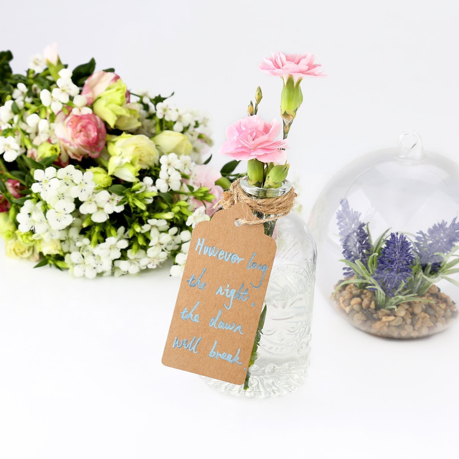 Gift Tags,120 PCS Kraft Paper Tags DIY Tags For Christmas Wedding Price Party Label Gift Cards Hang Tags Rectangular with Free 100 Feet Natural Jute Twine By Aree