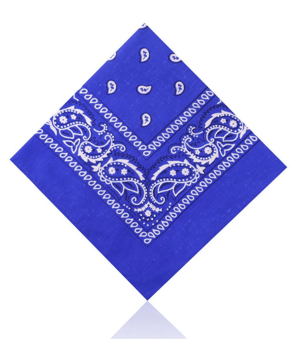 Lizzy Paisley Multifunctional Bandana's Headwear Neckwear Neckerchief Cycling Cowboy Scarf Head Neck Gaiter - Mens Womens Multipack Assorted Men Hair Pirate Bandana (Royal Blue)