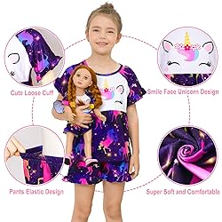 Girl & Doll Matching Pajamas Unicorn Outfit Clothes