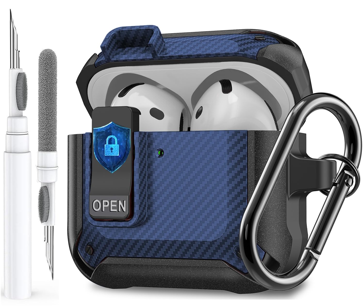 Olytop for Airpods 4 Case with Lock Clip, Rugged