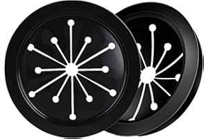 BNHQULW 2 Pcs 3-1/8 Inch Garbage Disposal Splash Guard, Collar Sink Stopper, Sink Baffle,Universal Rubber Food Waste Disposer Sink, Black Rubber, Food Waste Disposer Parts Accessories.