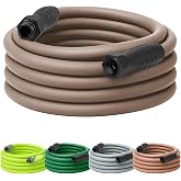 Flexzilla Colors SwivelGrip Garden Hose 5/8 in. x 50 ft., Lightweight All-Weather Water Hose, Durable and Flexible, Leak-Free Connections, Brown Mulch