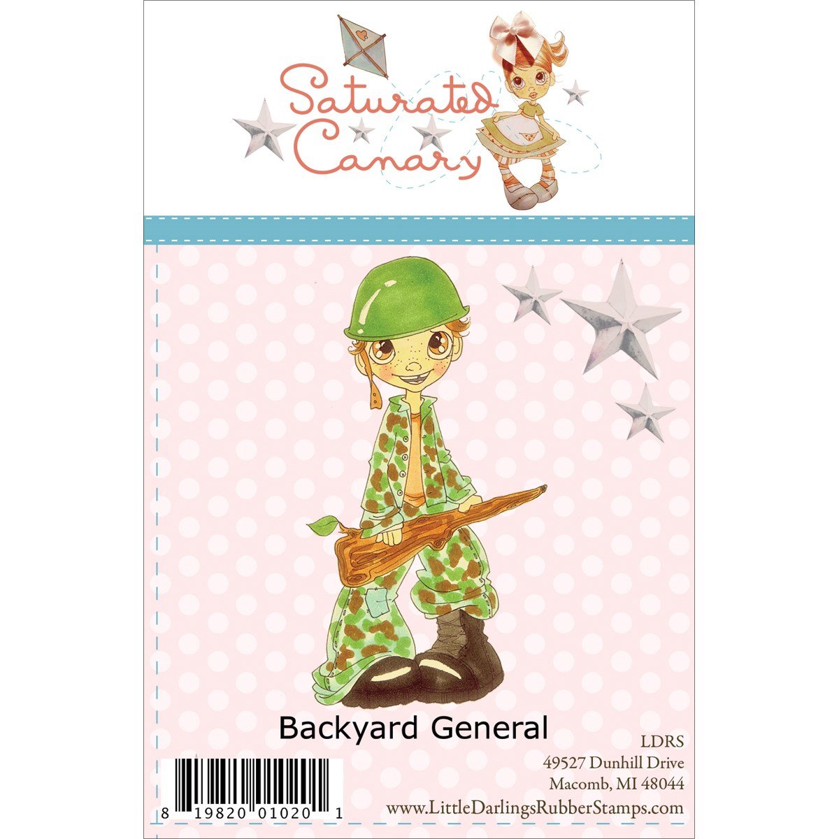 Stamps - Saturated Canary Little Darlings Unmounted Rubber Stamps, Backyard General
