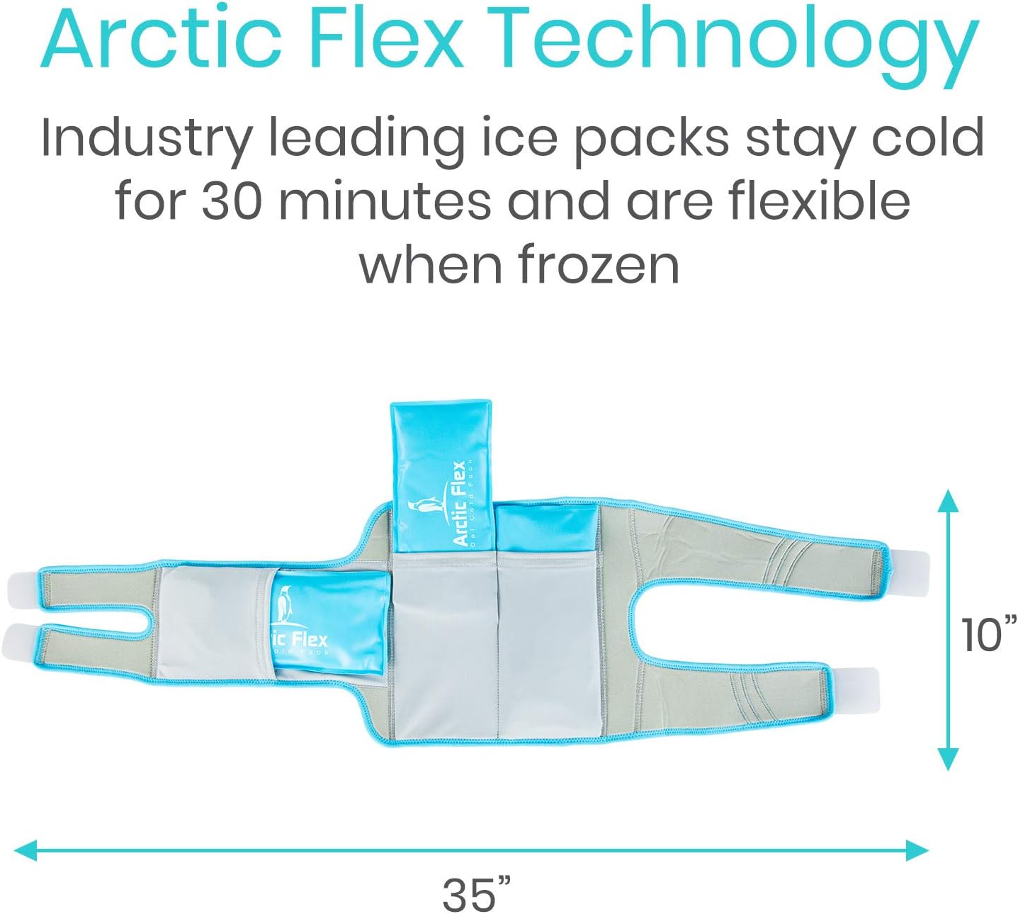 Vive Knee Ice Pack Wrap - Cold / Hot Gel Compression Brace - Heat Support Strap For Arthritis Pain, Tendonitis, ACL, Athletic Injury, Osteoarthritis, Women, Men, Running, Meniscus and Patella Surgery: Industrial & Scientific