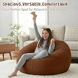 Nobildonna 3 ft Bean Bag Chair Cover 300L Storage Corduroy No Filler view 5