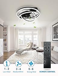 Dawn Whisper 24" Ceiling Fans with Lights, Flush