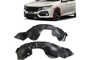 Sekeseauto Front Left and Right Side Fender Liner Compatible with Honda Civic 2016 2017 2018 Replace# 74151TBAA00 74101TBAA00 HO1248158 HO1249158 Front Fender Wheel Splash Set