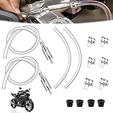 2pcs Brake Bleeder Hose,One Way Check Valve, Motorcycle Brake Bleeder Kit,Includes Corrosion-Resistant Aluminum Pump Valve Bo