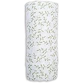 Lulujo Baby Swaddle Greenery Blanket Unisex Softest 100% Cotton Muslin Swaddle Blanket Neutral Receiving Blanket for Girls & Boys| 40in x 40in| Baby Gift| Greenery