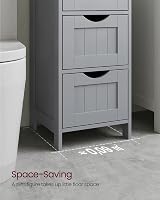 VASAGLE Mystic Grey 30x30x82 cm Bathroom Cabinet with 4 Drawers view 4