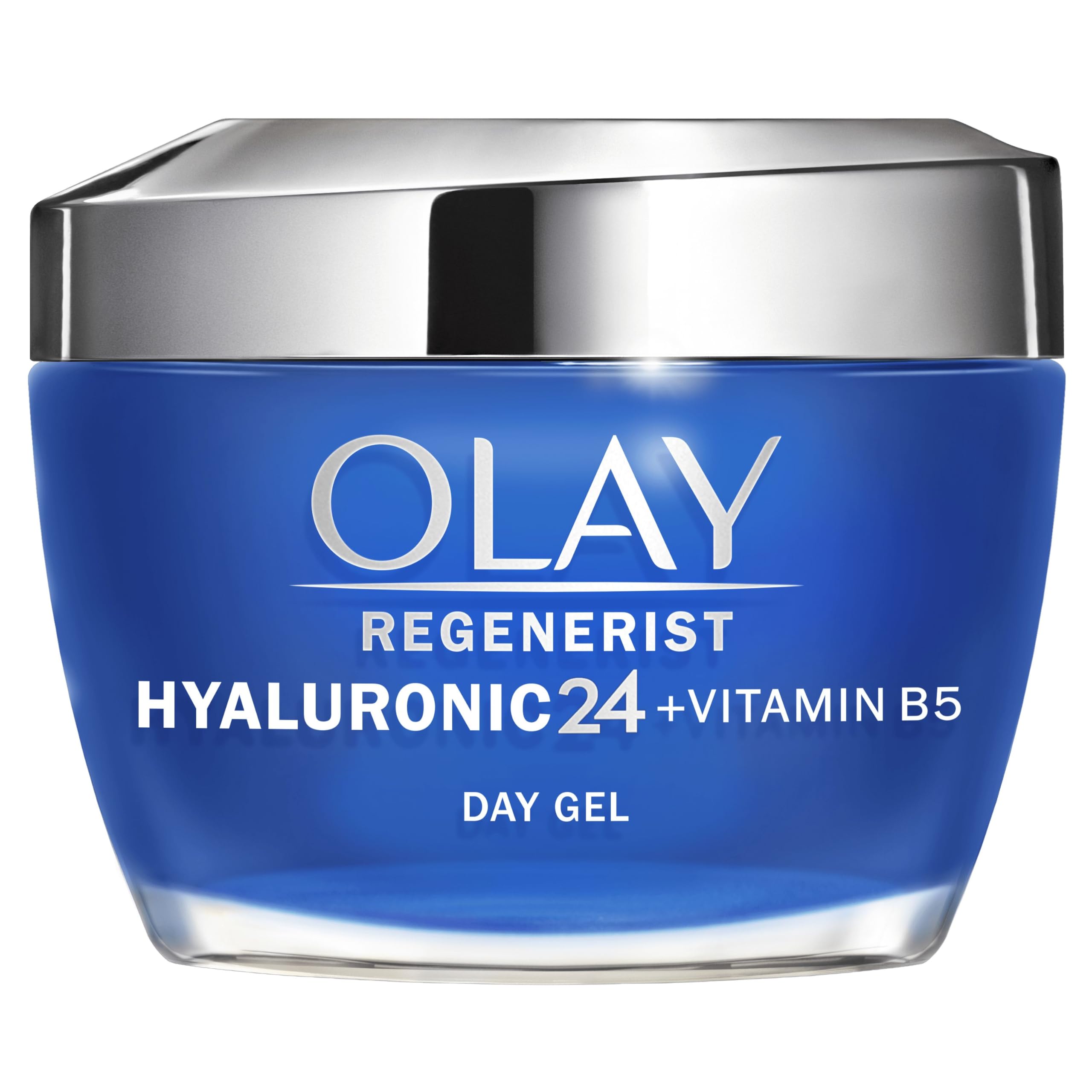 Olay Hyaluronic 24 + Vitamin B5 Moisturiser, Day Gel Cream With Hyaluronic Acid, Vitamin B5 & Niacinamide For Smoother & Healthier Looking Skin, 50 ml