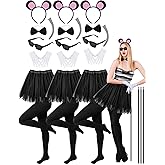 Cotwinter 24 Pcs Halloween Mouse Costume Set for Adults Mice Costume Accessories for Halloween Cosplay Accessory