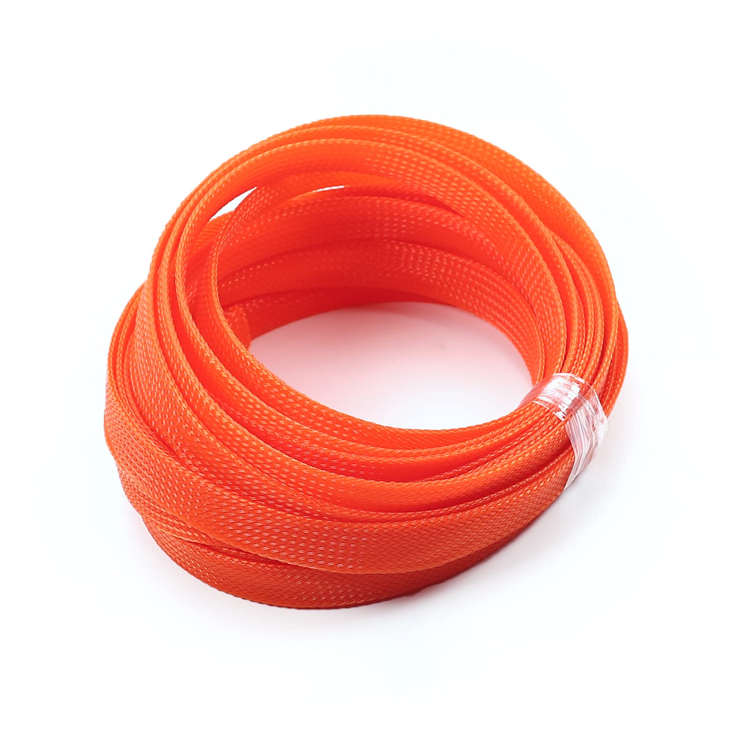 Othmro 5m Cable Tidy Sleeve, Diameter 12mm, Braided Cable Management Protector, Cable Organizers Wire Tidy Tube for Desk TV PC, 1 Pc Orange