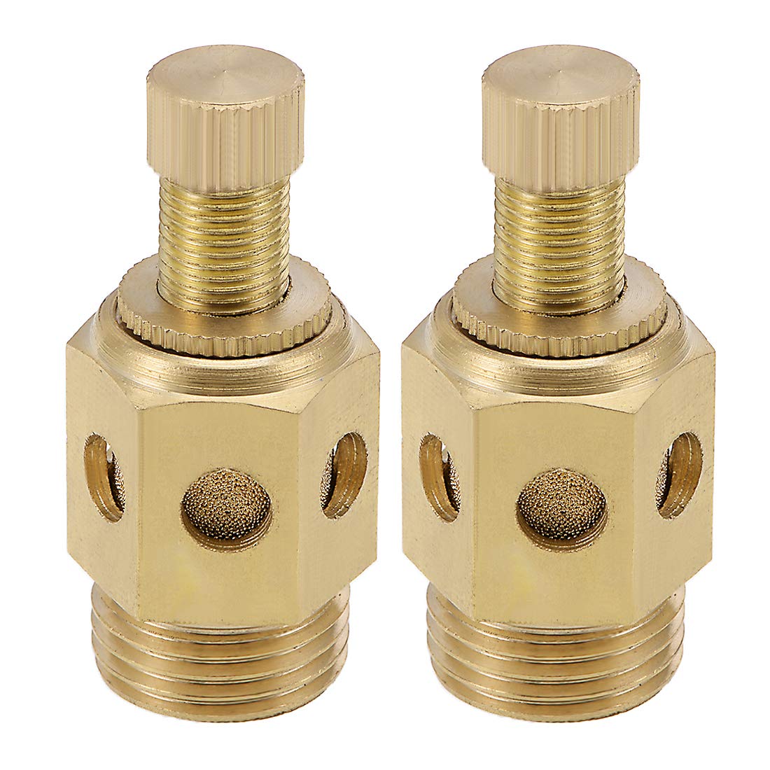 thumbnail image 2 of Brass BSP Male Thread Air Pneumatic Silenc Noise Reduce Filter Exhaust Muffler 2 of 11