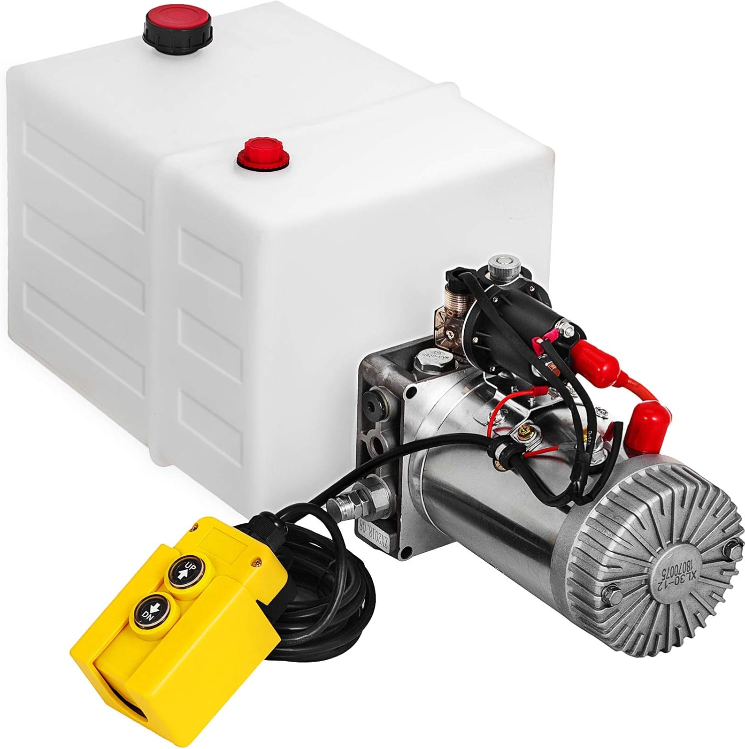 VEVOR Hydraulic Pump 4 Quart Single Acting Hydraulic Power Unit 12V DC