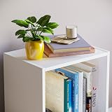 Vida Designs Oxford 2 Tier Cube Bookcase White Wood Shelving Unit view 4