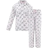 Rene Rofe 2 Piece Fleece Long Sleeve Top and Pant Ultra Soft Gift Set - Holiday Pajama Lounge Set for Women