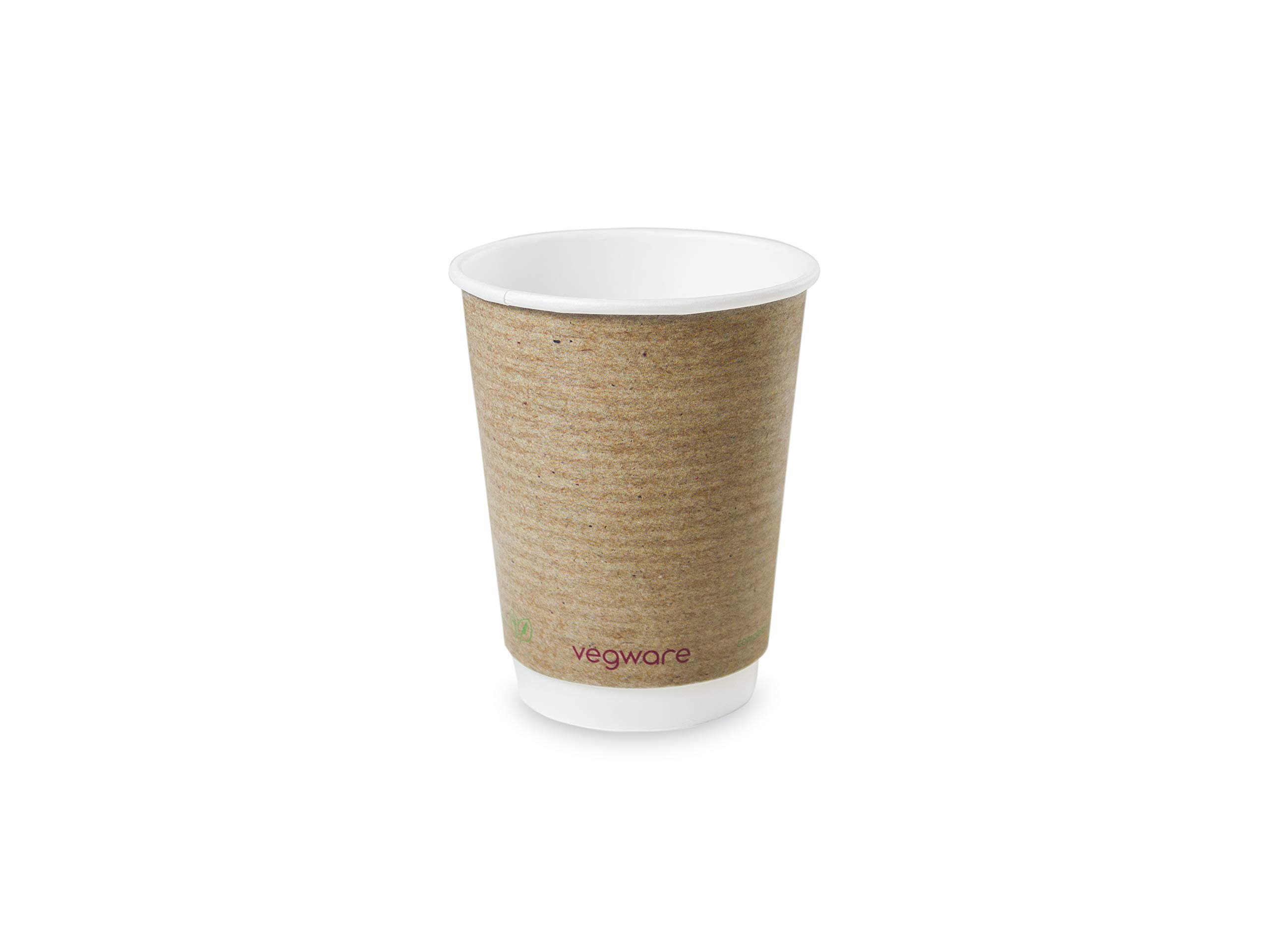 Vegware VDW-12 Double Wall Kraft Cup, 12 oz., Brown