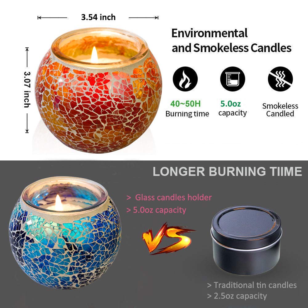 WALTSOM Scented Candles Gift Set, Handmade 3 x 5.0Oz 100% Natural Soy Wax Candles, Vanilla Travel Candle, Use Aromatherapy, Weddings, Candles (3 Pack)