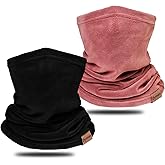 Neck Warmer Winter Neck Gaiter Face Mask Balaclavas for Women Men, Soft Fleece Face Cover Mask for Skiing Motorcycle-2 Pack