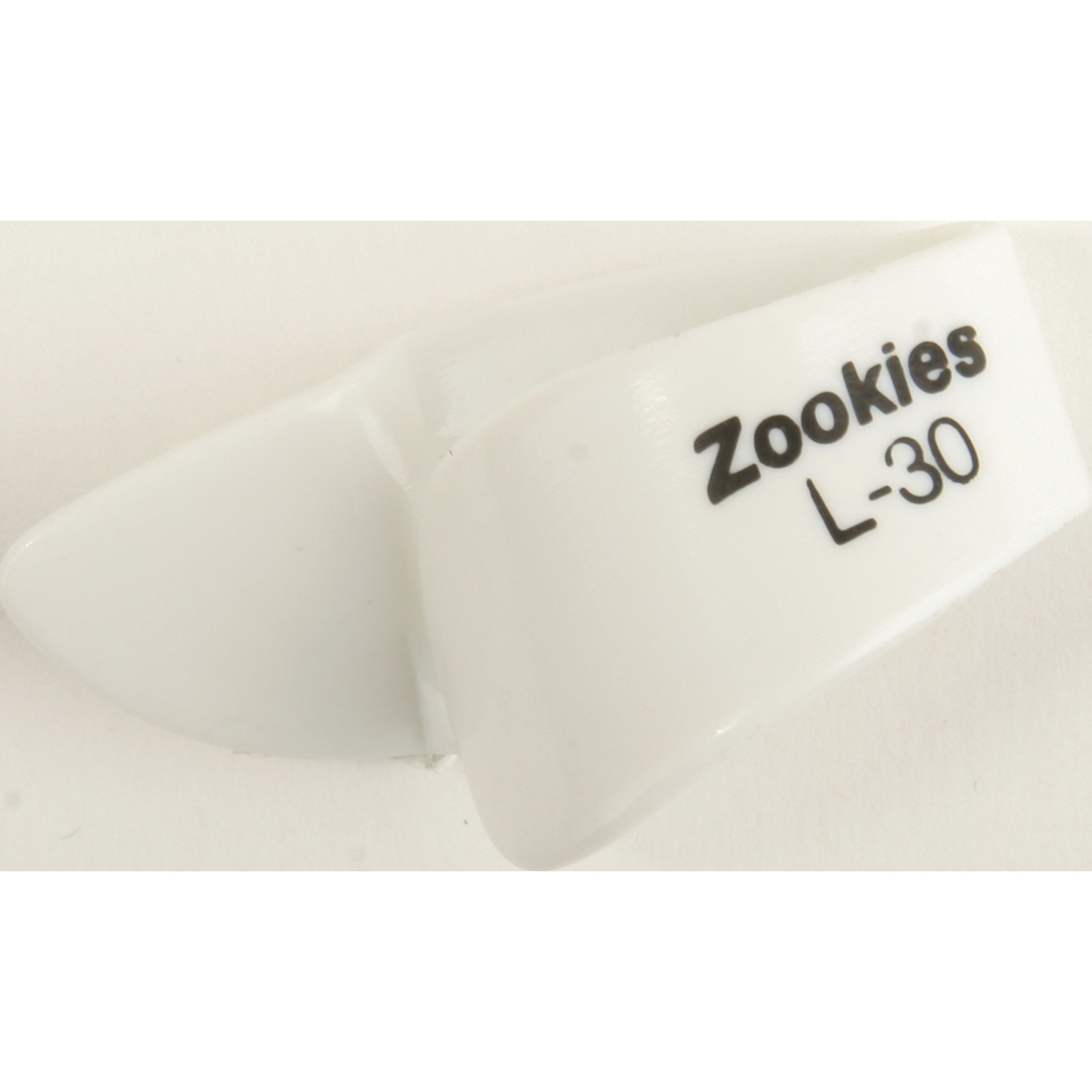 Dunlop Z9003L30 Zookies™ Thumbpicks, White, Large 30⁰, 12/Bag