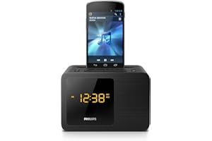 Philips Black Dual Alarm Bluetooth Clock Radio