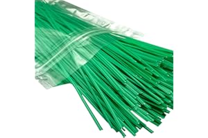 UCINNOVATE 300 Pcs 6 Inch Twist Ties for Bags, Plant Ties, Breads Ties Twisty-tie, Climbing Plants Ties, Bags Cables Cords Ties, Heavy Duty, Soft Green PE, w. Reusable Mylar Ziplock Bag