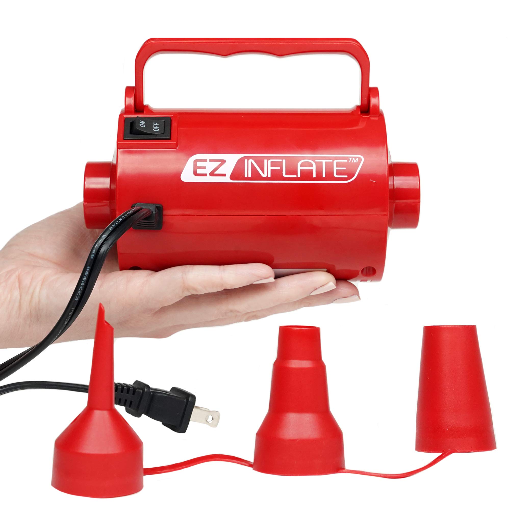 EZ Inflate HIGH VOLUME SUPREME AC Air Pump, Inflator Deflator Air Pump