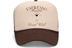 BROTHER TRUCKERS Espresso Martini Social Club Trucker Hat | Margs Tequila Drinking Funny Cute Drinks | Premium Snapback Hat for Men & Women