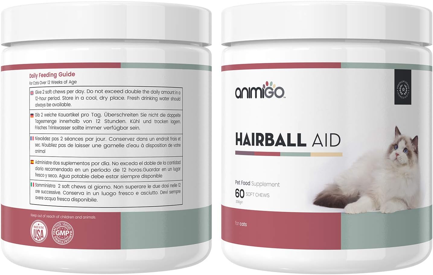 Animigo Haarball Hilfe Für Katzen Mit Psyllium