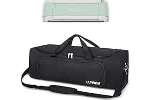 LLYWCM Lightweight Carrying Bag Compatible with Cricut Explore Air Cricut Maker Cricut Explore Air 2, Foldable Travel Tote Case for Die-Cut Machines Accessories and Supplies (Black)