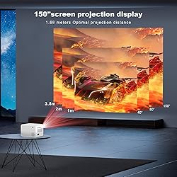 Projector with WiFi and Bluetooth, Wielio Native