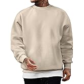 JMIERR Men's Casual Long Sleeves Crewneck Sweatshirts Cotton Pullover Sweatshirt for Men