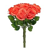 Softflame Artificial/Fake/Faux Flowers - Rose Coral