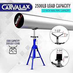 CARVALAX V-Head Pipe Jack Stand, 28"-52" Adjustable