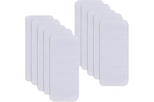 TDIAPERS Microfiber Cloth Diaper Inserts 3 Layers, Reusable and Absorbent,Pack of 10