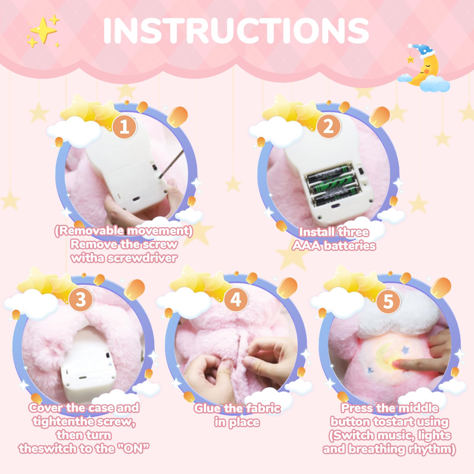 Breathing Stuffed Animal, Soothe Snuggle Penguin Plush for Anxiety Adults and Kids, Volume Control, Machine Washable, Sleep Buddy Soothing Penguin with Realistic Breathing and Lights Music, 4 Modes