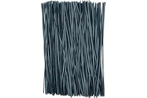 FEATUMAN Black Plastic Twist Ties Bulk, 6 Inch Reusable Twist Ties Garden Ties for Plants, 500 Pcs Metallic Twist Ties for Bread Bags, Vines and Wrapping Cords, Christmas Decor