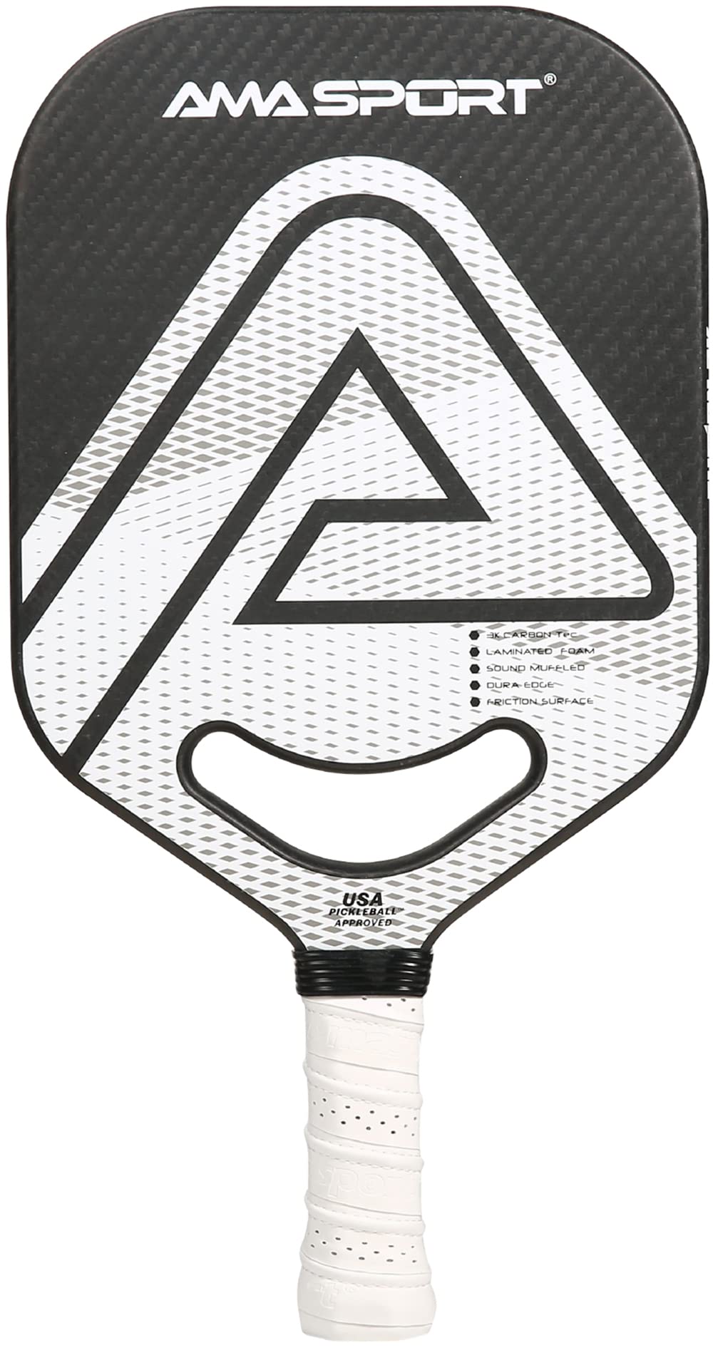 20mm Carbon Fiber Pickleball Paddle With Graphite Face - Lightweight Pro Paddle For Spin & Control, Great For Adults