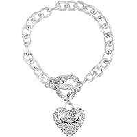 Amazon.com: Juicy Couture Light Rose Heart Charm Toggle