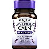 Piping Rock Lavender Calm Pills | 90 Softgels | Non-Drowsy Supplement | Non GMO, Gluten Free